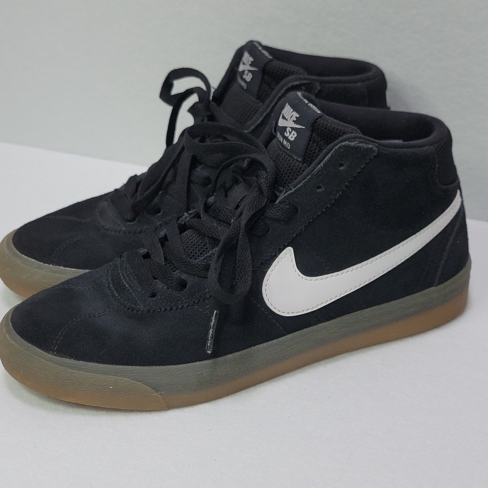Nike SB Bruin Mid Black White Gum Skate Shoes Sneakers Men's 8.5 Streetwear Y2K